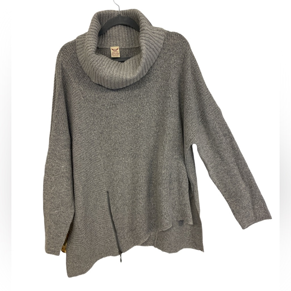 Gray cowl trendy sweater XL